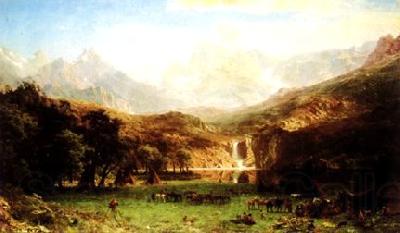 Albert Bierstadt The Rocky Mountains Norge oil painting art